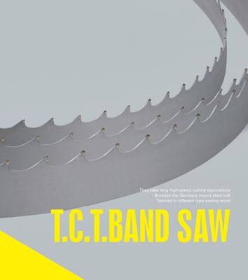 수직/평면 높은 주파수 용접된 TCT 나무 절단 탄화탄소 테인드 밴드 톱 블레이드